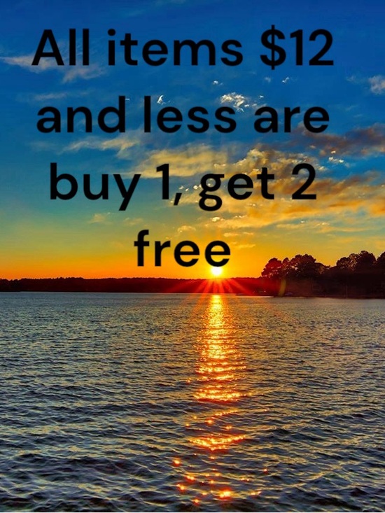 All items $12 items and less are buy 1 get 2 free